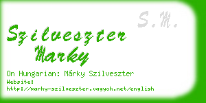 szilveszter marky business card